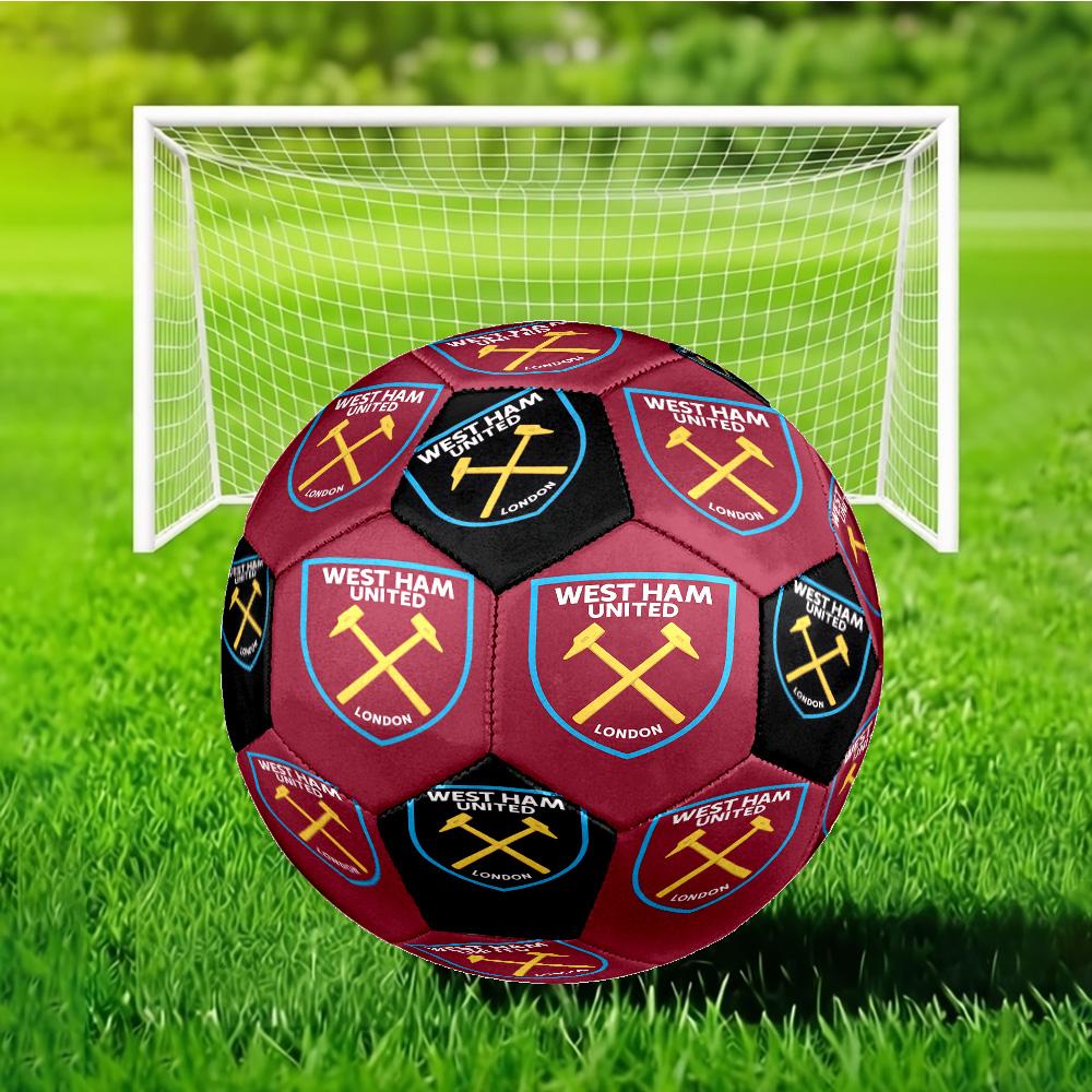 Ever-ton Football Club Crest Printed Size 5 Soccer Balls, Anti-Slip, Protective Football, Outdoor Sport, a Unique Gift Suitable for Birthday