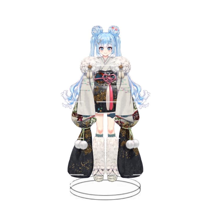 Animation Hololive anchorwoman acrylic insert card white blowing snow summer color festival animation peripheral decoration