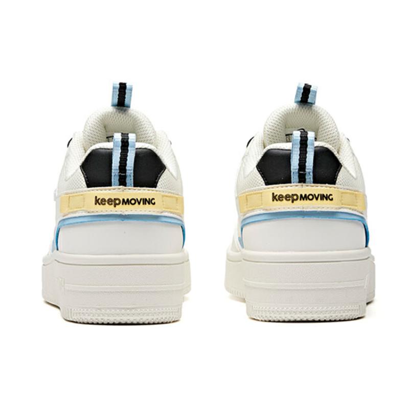 Anta Life Collection Lightweight Breathable Wear-Resistant Slip-Resistant Low-Top Skateboard Shoes Women's White Blue Sneakers