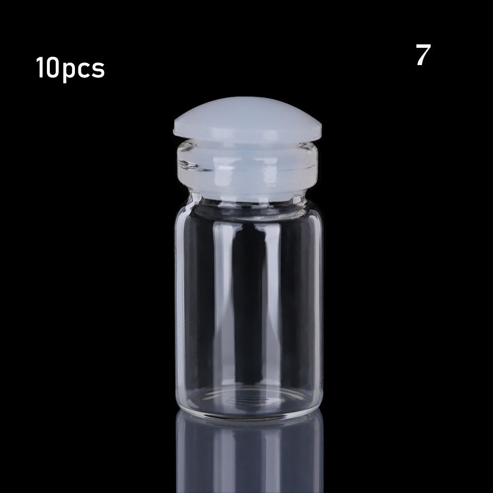 5/10pcs Small Drift Bottle Glass Jars Decoration DIY Containers Mini  Message Vials Ornament Cork Stopper Rainbow Wishing Bottle