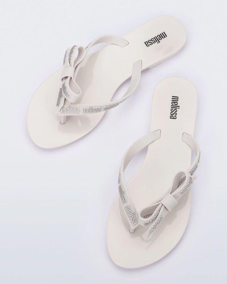 2025 Melissa moteriškos šlepetės su kaspinėliu - paprastos, madingos, plokščiapadės vasarinės paplūdimio šlepetės