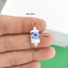1pc Ceramics Pendant Charm Fish Heart Flower Conch Star Fruits Necklace Stainless Steel Geometric Imitation Pearl