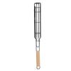 Kabob Grilling Baskets Lockable Iron Kebab Grill Grate with Wooden Handle for Grilling Vegetables