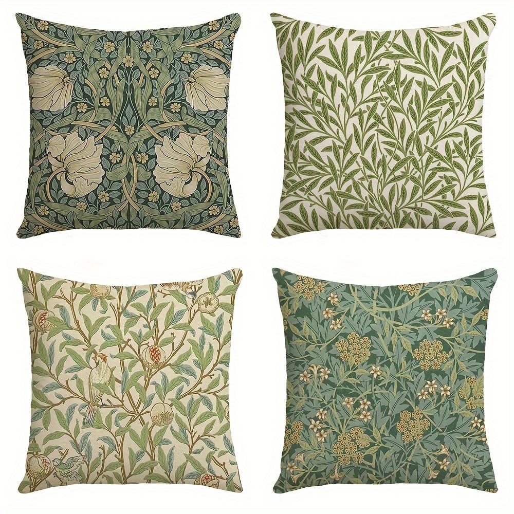 Retro Floral Cushion Covers Farmhouse Style Pillow Covers Decorative Botanical Vintage Garden Porch Patio Sofa Home Decor Room