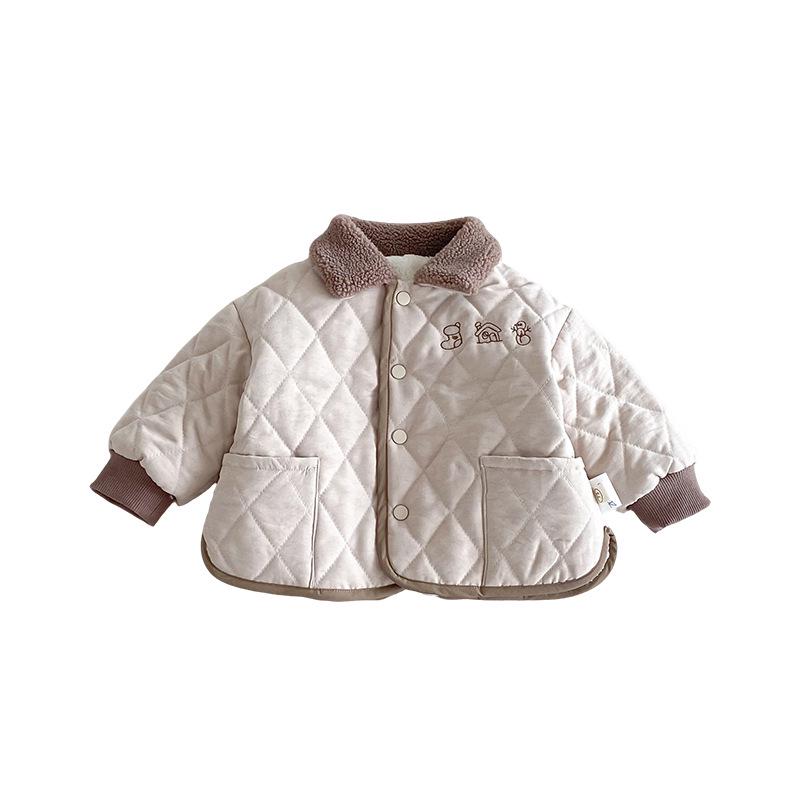 Giacca Imbottita in Cotone con Collo di Pelliccia Invernale 2025 da Ragazzo - Moda Stile Coreano