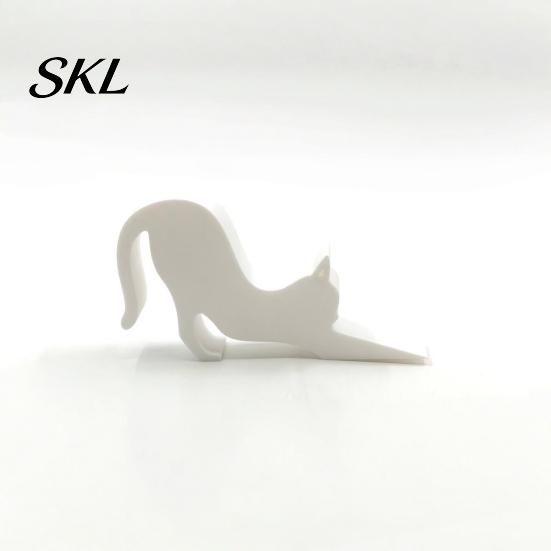 Heavy Duty Wedge Non-Slip Decorative Doorstop, 3D Printed Animal Door Wedge, Cat Functional Shaped Decor Puppy Design Stopper for Bedroom Home Sturdy