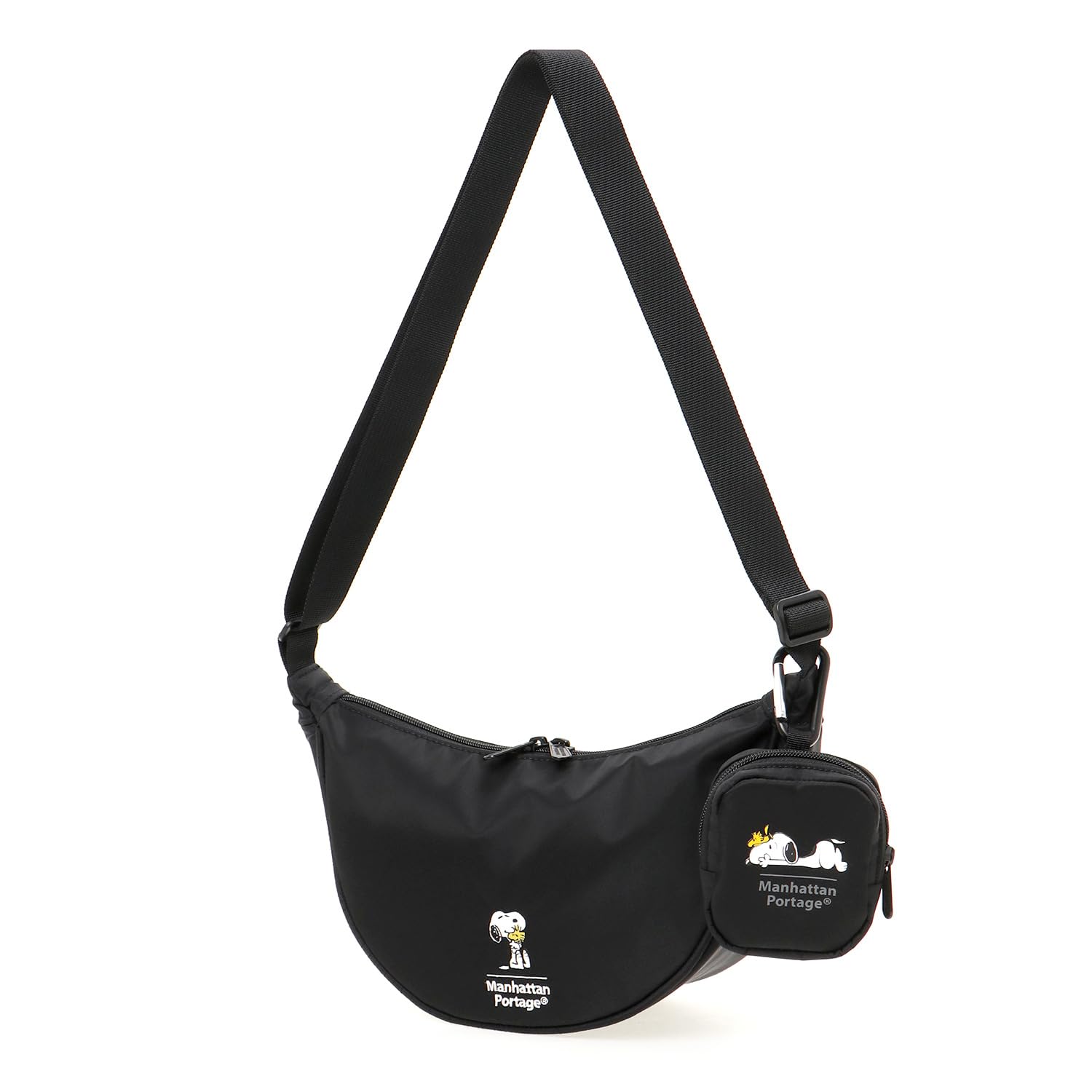 

Genuine Shoulder Bag MP2403PEANUTSFW24 Bronck Crescent Bag PEANUTS FW2024 Black [Manhattan Portage] [Official] чорний