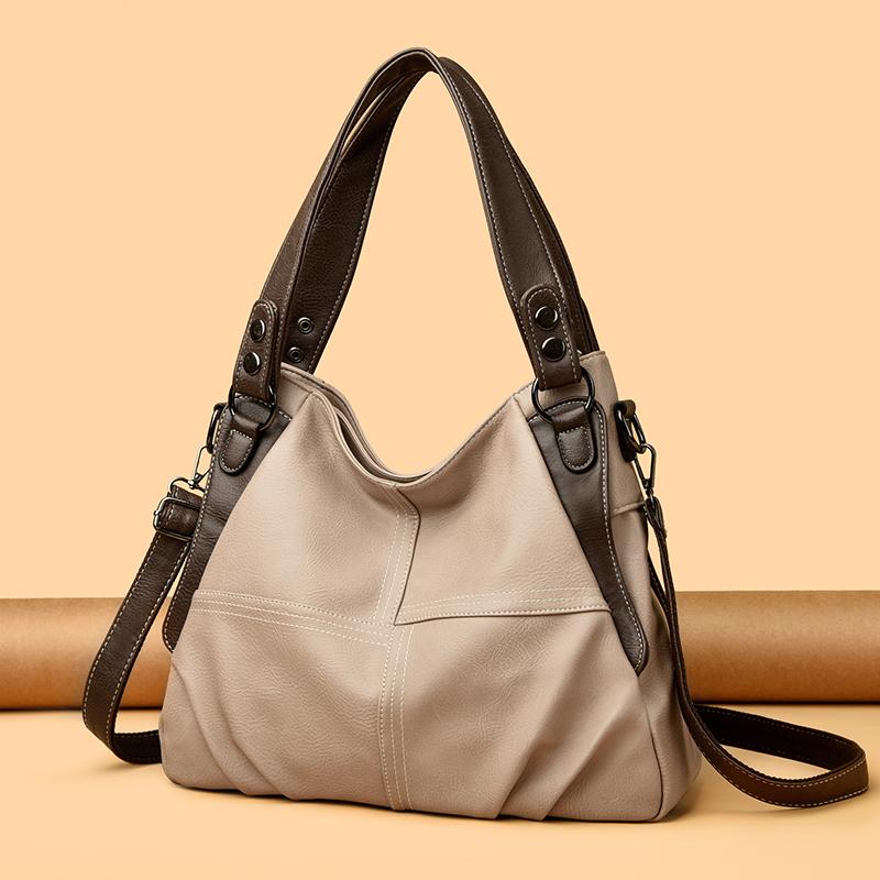 Large Capaci Pu Leather Tote Bag Women's Handbag 2026 New Faionable Crossbody Bag Casual Shoulder Bag
