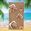 1PZ Asciugamano da Spiaggia Capibara Carino Animale Cartone Animato Microfibra Asciugatura Rapida Assorbente Morbido Asciugamano per Spiaggia Piscina Viaggio Bambini Donne Estate