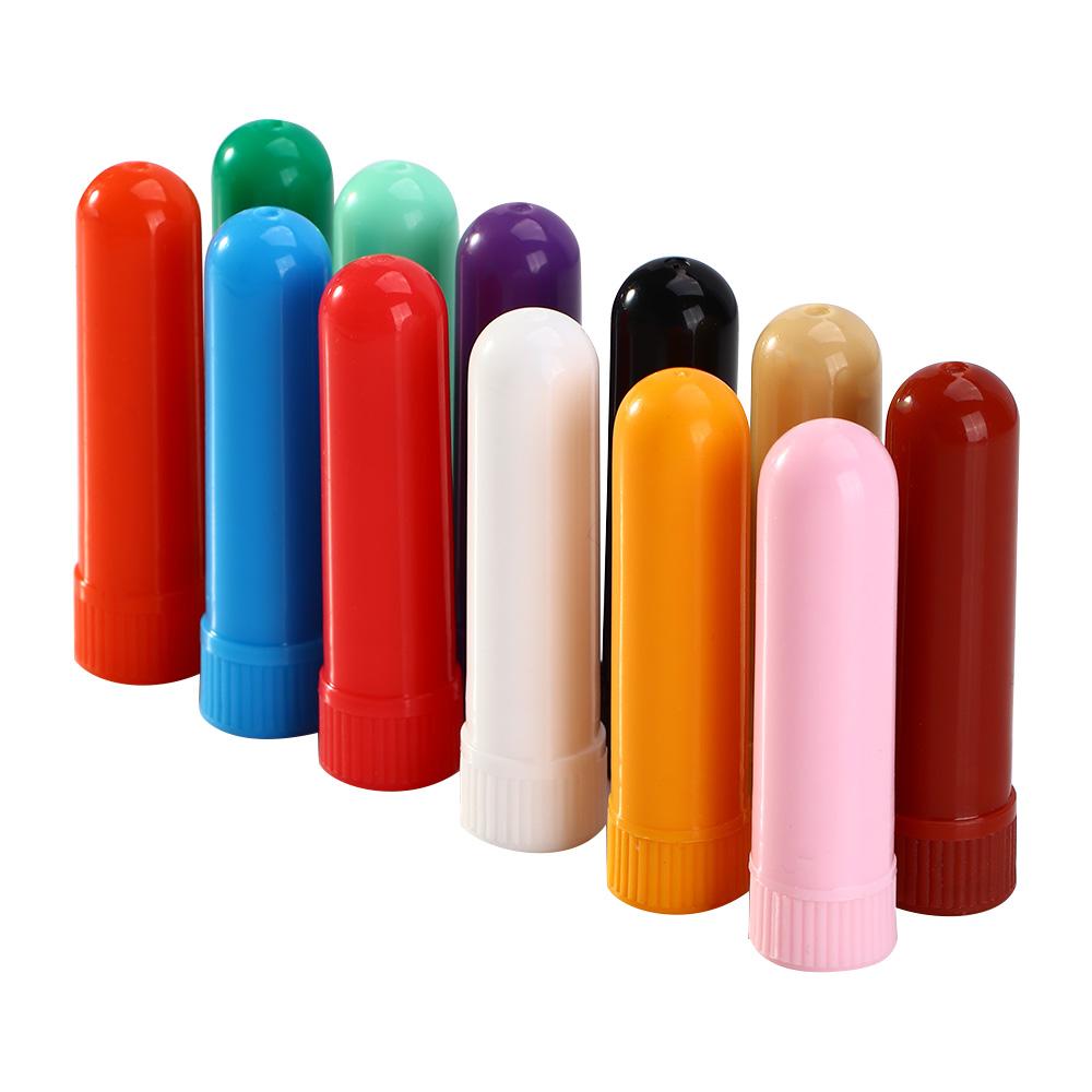 

new Oil Aromatherapy Blank Nasal Inhaler Sticks 12 Empty Tubes white Cotton Wicks Portable разноцветный