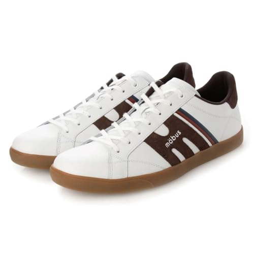 

Maubus Men s Leather Sneakers, Genuine Leather, Sports, Casual, Walking Shoes, Current Model, MUHLEN (WHITE/DK.BROWN, Measurement: 27 Points, 0 Centim