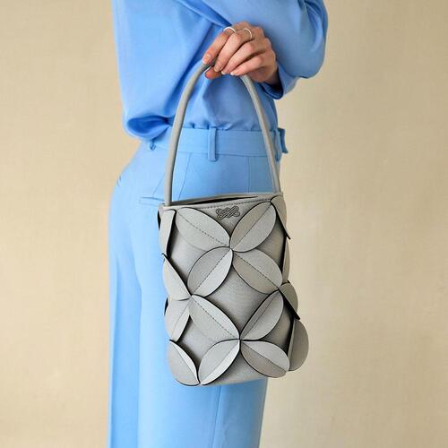 Suin Leaf Bucket Bag Light Gray