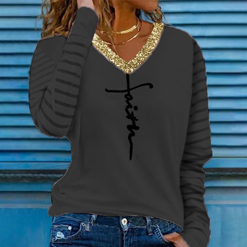 Женские футболки с 3D принтом «Буквы креста» — фото 8