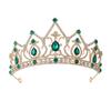 European Style Wedding New Style Tiara Inlaid with Rhinestone Crystal Bridal Round Alloy Inlaid Diamond Crown Baroque