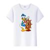 Kawaii Donald Duck Plus Size Tee Ladies Graphic Clothes Summer Women Short Sleeve T-shirt Disney Cartoon Men Tshirt Female Tops