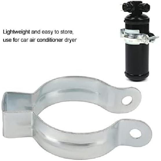 A/C Filter Drier Clamp, Aluminum Alloy Universal AC Filter Dryer Clip 74mm/2.91In Inner Diameter Adjustable A/C Dryer Clamp for Car Air Conditioner