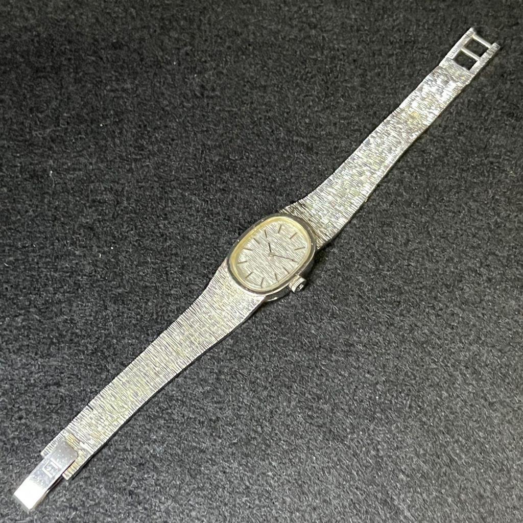 Used [Working Item] TISSOT Manual Winding Silver Ladies Watch Oval Type Operation Confirmed Tissot