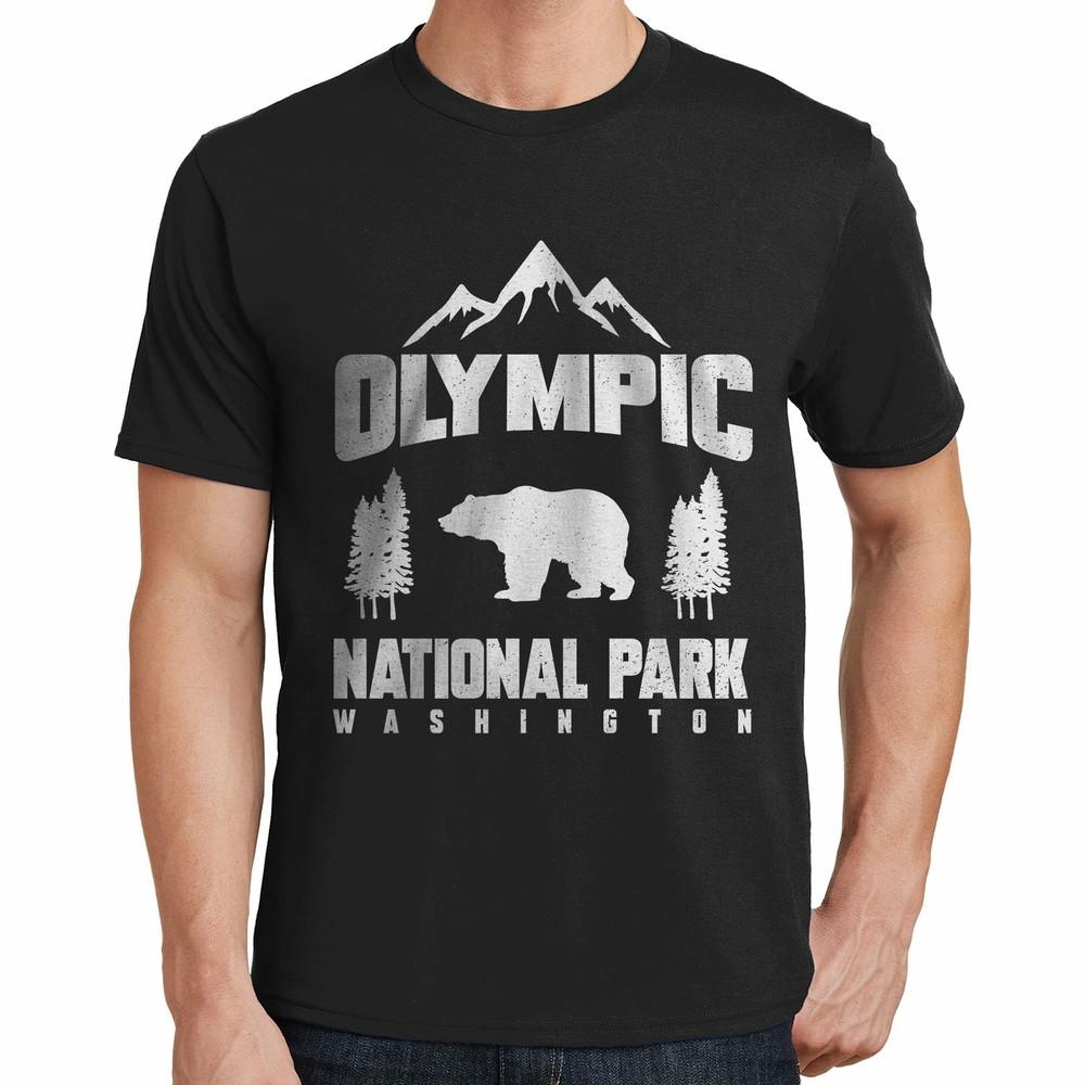 Футболка Национальный парк Олимпик Вашингтон Пеший туризм Альпинизм Кемпинг 04014 4XL