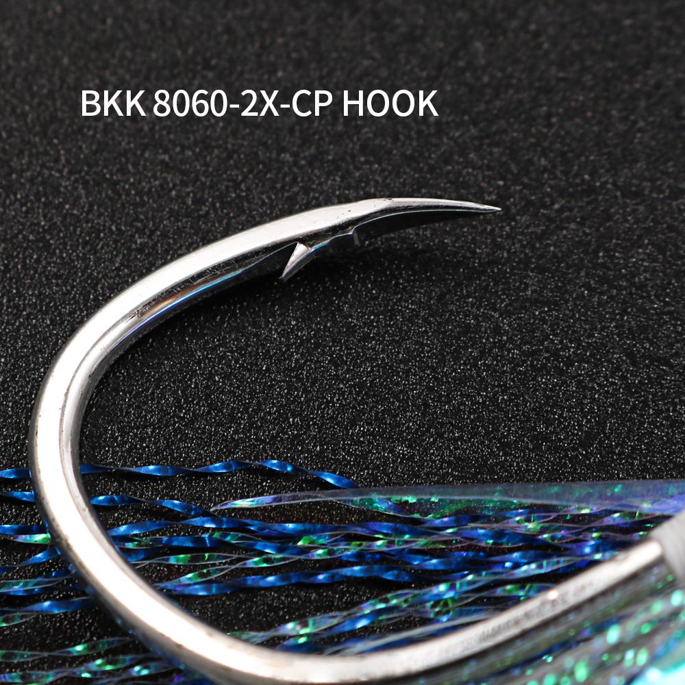 Jigging Pro High Carbon Steel Luminous Flasher Shore Jigging Hook 1/0 2/0 3/0 4/0 Anti Corrosion Fishing Assist Hooks with Barb