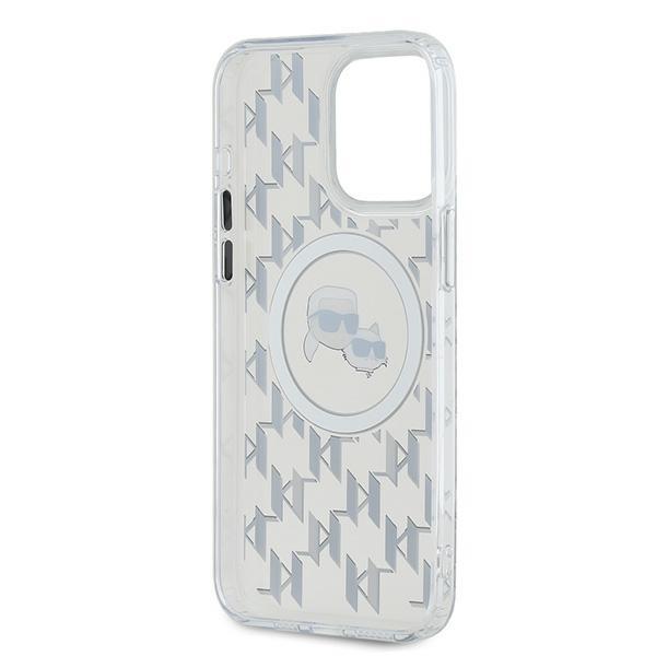 Karl Lagerfeld Klhmp15Lhmckmht Iphone 15Pro 6.1 Przezroczysty/Transparent Iml Monogram Karl&Choupette Head Magsafe