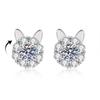 Zhuanzhuan Lucky Cat Adjustable Zircon Ring Set - Elegant Women's Light Luxury Jewelry