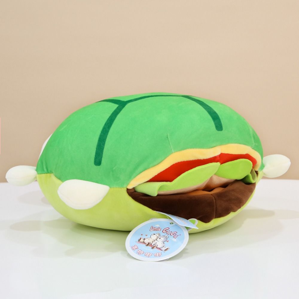 Soft Turtle Transform Hamburger Animal Turtle Plush Doll Flip Sides Plush Doll  Birthday Gifts