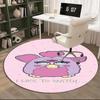 Colorful Furby In Bubbles Round Rug for Livingroom,Bedroom, Palyroom, Chair Rug, Area Rug, Circle Carpet, Fan Christmas Gift