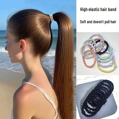 Sportovní gumička do vlasů v candy barvách s vysokou elasticitou - Klasický doplněk pro styling culíku bez poškození