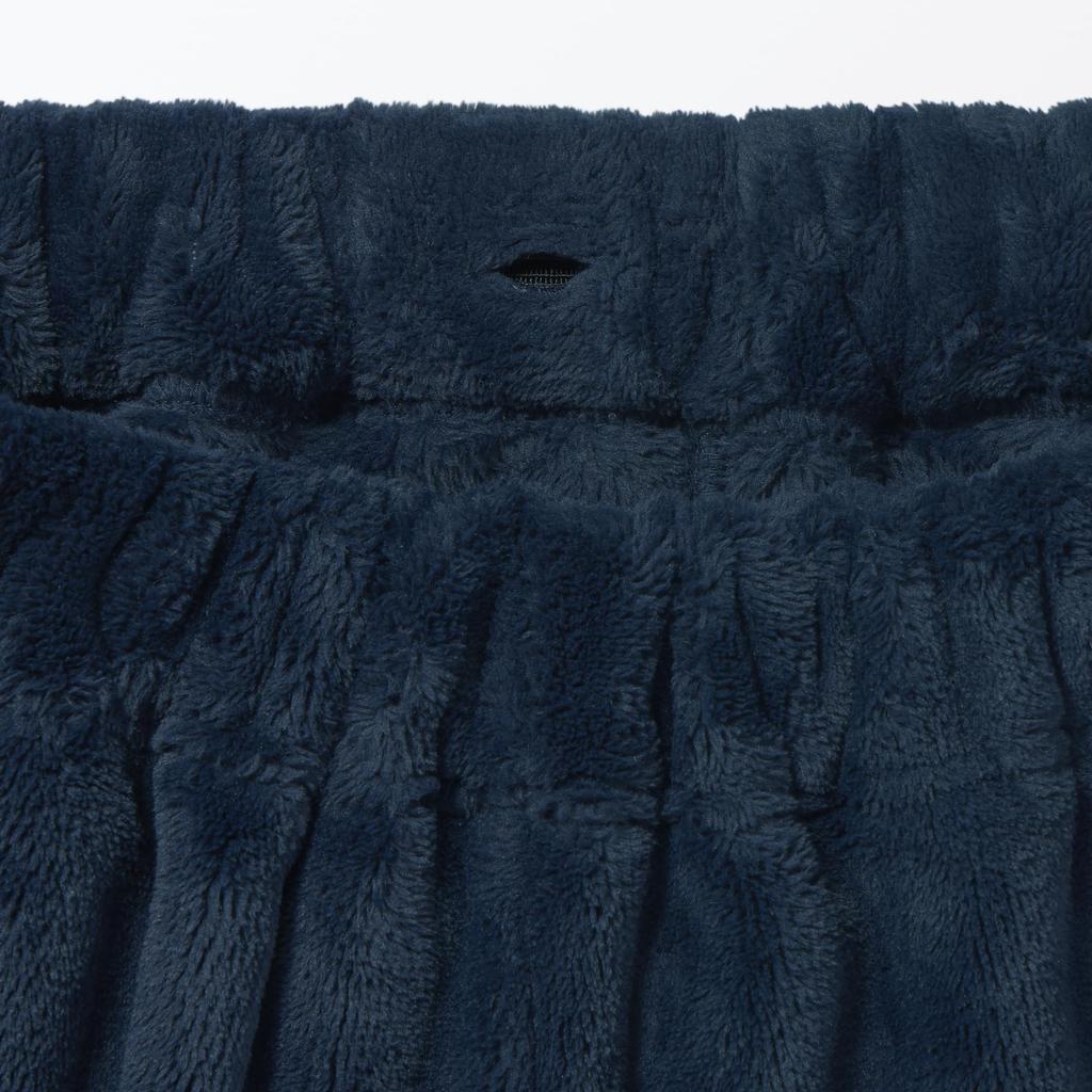 MUJI Men's Anti-Static Wearable Blanket, Stand-Up Collar Long Sleeve Pajamas, Dark Navy, Size XL (FB0ZBA5A)