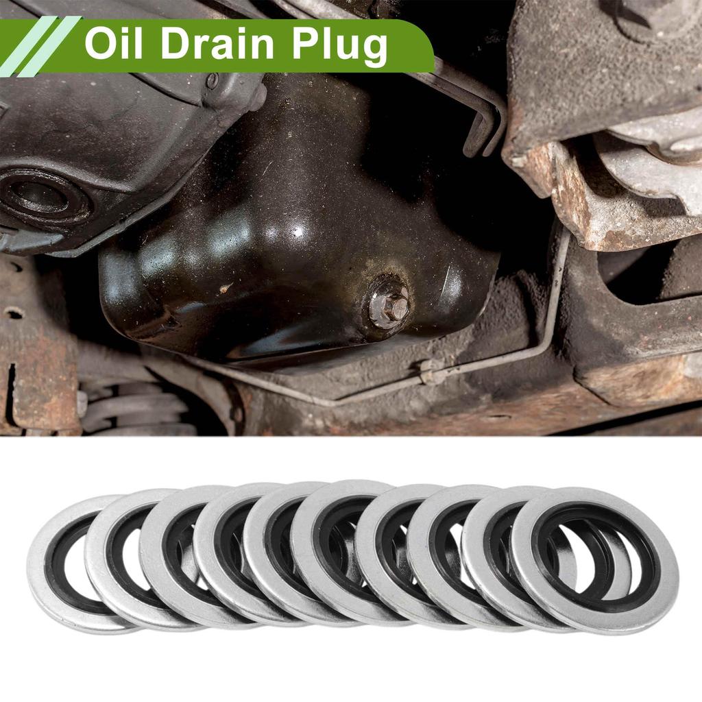 INFINAUTO 10pcs Aluminum Alloy FKM Rubber Drain Plug for Renault Clio 1998-2023