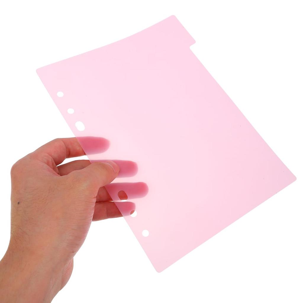 STOBOK A5 Index Divider Set of Paper Divider for Office x inches 6-Hole Cards, 2, Colorful, Plastic, Binders, Stationery, Supplies, Approx. 8.3 5.8