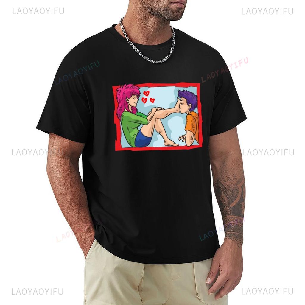 Femdom Foot Worship Printed TShirt Summer Clothes Plain Blacks High Quality Cotton Tshirt Men Boyfriend Outdoors Shortsleev