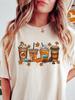 Autumn Pumpkin Coffee Graphic T-Shirt – Fall Coffee Lover Tee, Cute Pumpkin Spice Shirt, Maple Leaf Graphic Crew Neck Women's Casual Top