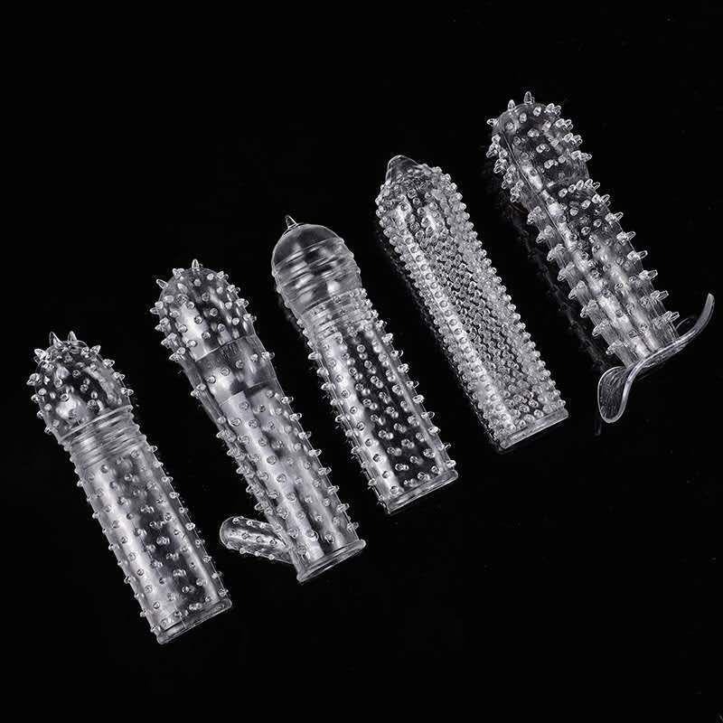 5Pcs Reusable Penis Enlargement Condoms Cock Rings Adult Toy Sex Products Delay Condom For Men Sexy Toys
