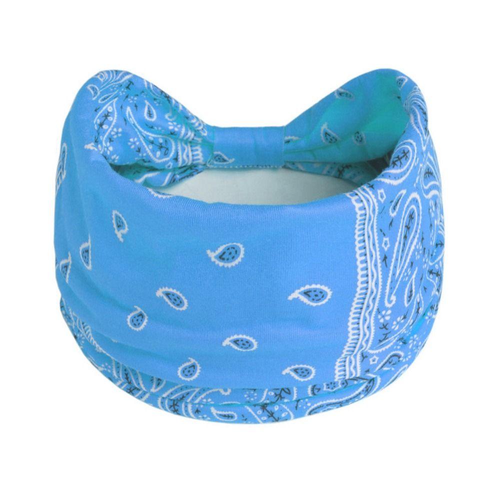 Wide Edge Yoga Headband Cashew Print Sports Sweatband Floral Bandanas Headband Girls Ladies