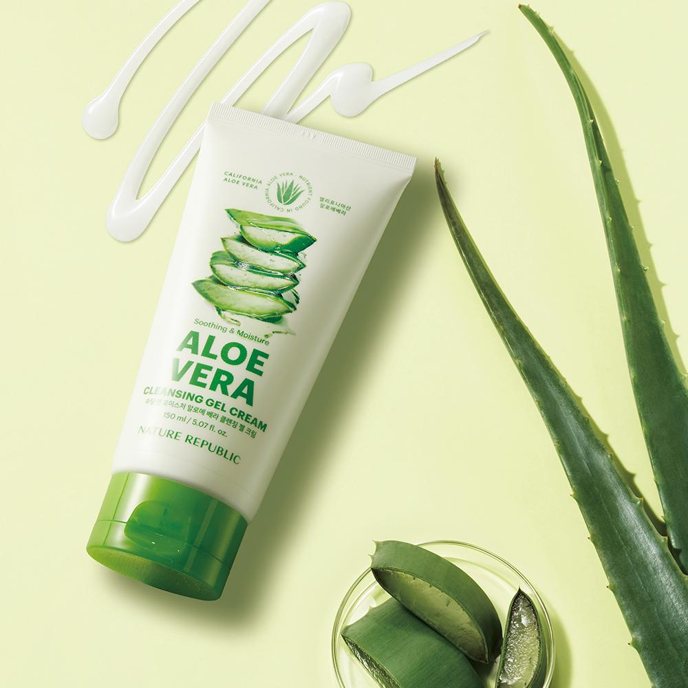 NATURE REPUBLIC Soothing & Moisture Aloe Vera Cleansing Gel Cream (150ml)