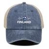 Finland Spirit Adjustable Baseball Cap Heartbeat Love Snapback Cap Breathable Hip Hop Snapback Sun Hat One Size Fits All