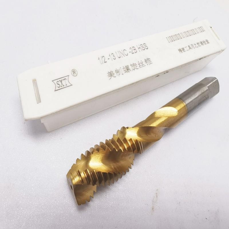 W6542 Titanium Plated Spiral Tap Coated HSS Machine Tap 4-40-1/2-20