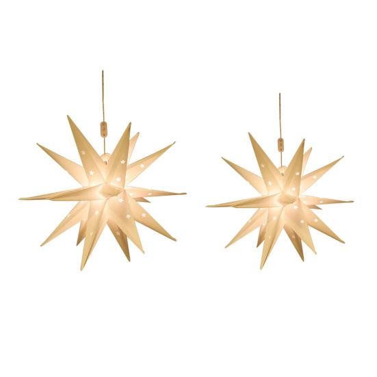 18-zackiger Stern, Weihnachtsbeleuchtung, Hängedekoration, sanftes Leuchten, IP44, wasserdichte LED-Lampe für den Außen-/Innenbereich, Weihnachtsstern-Dekor