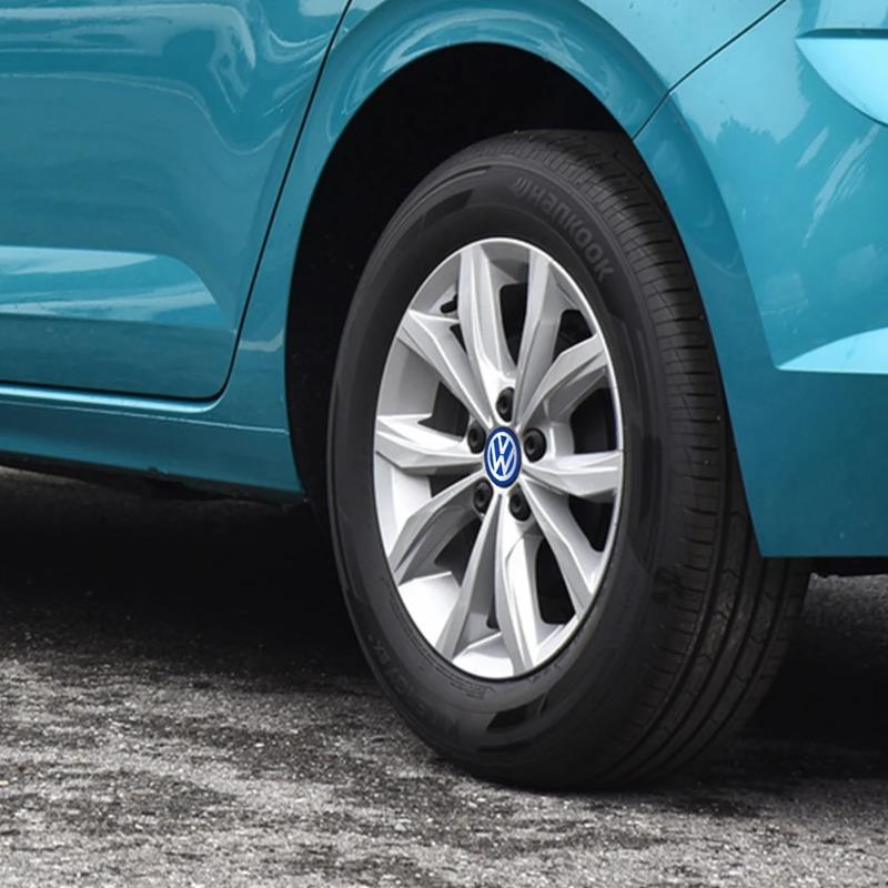 Hub Caps 4PCS 70mm/80mm/90mm/100mm/120mm Car Wheel Center Hub Cap Sticker For Volkswagen VW R Polo Passat Rline Golf 4 5 Tiguan