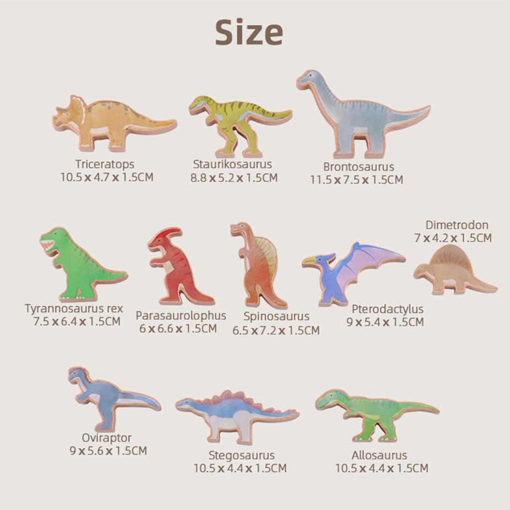 Shinse Dinosaur Building Balance Wooden Montessori Zoo Educational Toy for Babies and Early and Finger Baby Birthday Gift Blocks, Game, Blocks,