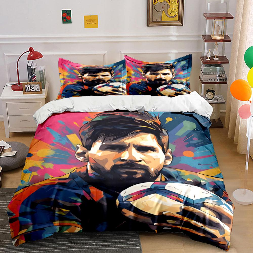 

Colorful abstract football theme. Bedding sets Duvet cover sets Duvet covers Pillowcases(1 * Duvet Cover 2 * Pillowcases without duvet insert) 135x200cm