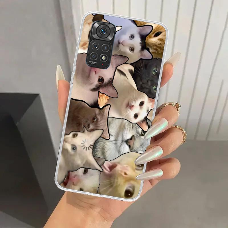 Crying Cat Memes Phone Case for Xiaomi Redmi Note 15 14 14S 13 12S 12 Pro 11S 11 Plus 11T 11E 10S Soft Funda Print Shell Redmi N