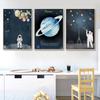 Kids Baby Nursery Room Decor Space Planet Art Print Canvas Painting Pictures for Wall Toile Decoration Murale Paintings Mural