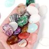 2Pcs Oval Agate Cabochon 18x25mm Natural Green Stone Spacers Pendant Ring Charm Flat Diy Jewelry Finding Materials