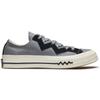Converse Chuck 1970s Women Low Round Toe Lace-up Canvas Shoes Grey Black 566137C