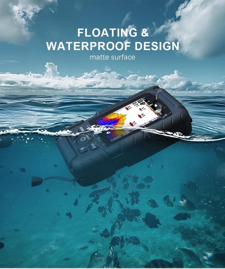 Šťastný bezdrátový HD vyhledávač ryb s barevným displejem - Prémiový podvodní sonar pro rybolov