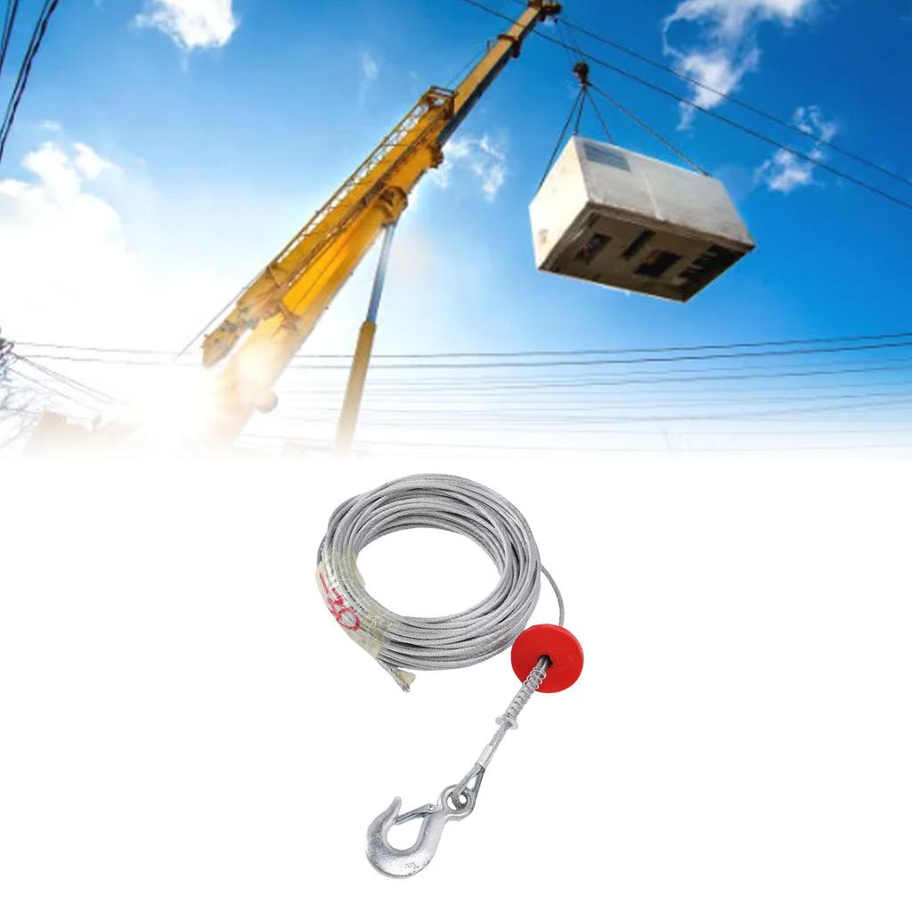 Windenkabel 6mm 30m 17637lb Tragfähigkeit Anti Stahlwindenseil für Kran Abschleppwagen