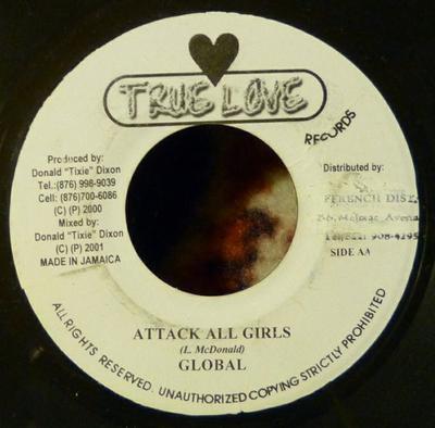 7inch Record CHRISTOPHER / GLOBAL - Way To  Your Heart / Attack All Gir NONE True Love Recor 2000 Jamaica Reggae, Ska & Dub Used
