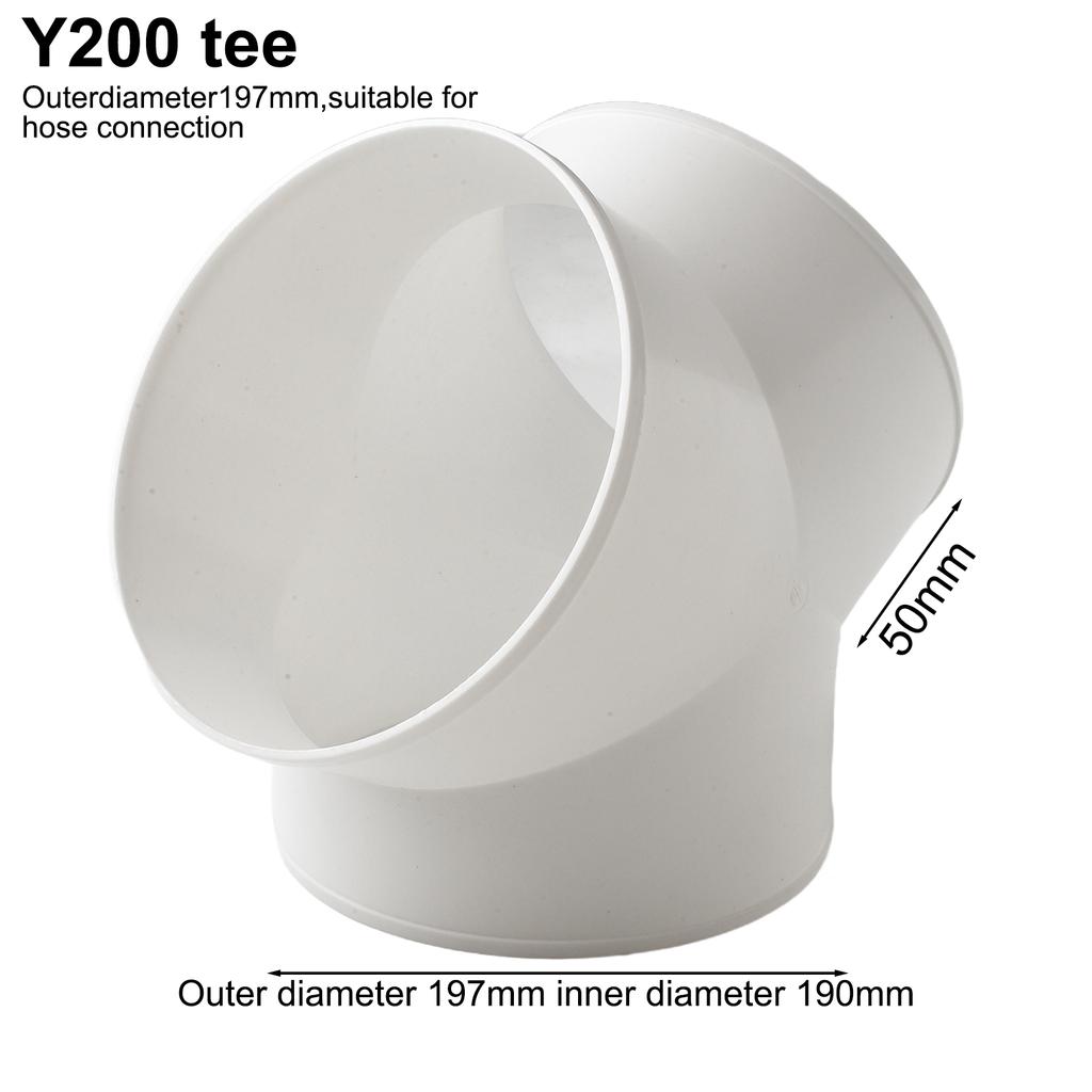 Airflow Distribution Splitter Ducting Splitter Connector Airtight Fit Efficient Ducting Splitter Solid Plastic Ducting